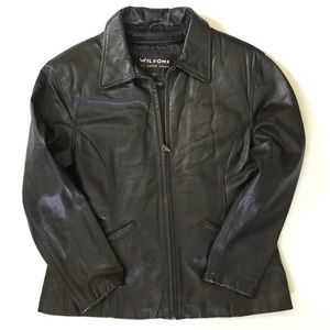 𝅺Wilson leather jacket.w/detachable lining  Sz L